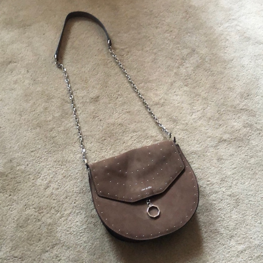 Neutral Crossbody, Taupe Crossbody, Crossbody Bag Chain Strap, Studded Bag